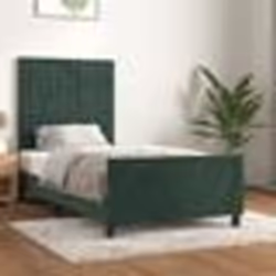 vidaXL Cadre de lit sans matelas vert foncé 80x200 cm velours - 80 x 200 cm