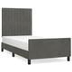 vidaXL Cadre de lit sans matelas gris foncé 90x200 cm velours - 90 x 200 cm