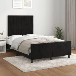 vidaXL Cadre de Lit 120x200 cm - Noir Velours