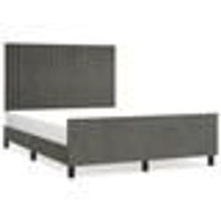 vidaXL Cadre de lit sans matelas gris foncé 140x190 cm velours - 140 x 190 cm