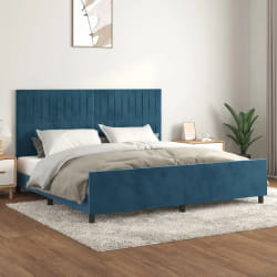 VIDAXL Cadre de lit bleu foncé - 200x200 cm
