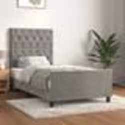 vidaXL Cadre de lit sans matelas gris clair 80x200 cm velours - 80 x 200 cm