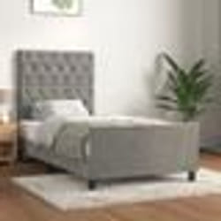 vidaXL Cadre de lit sans matelas gris clair 80x200 cm velours - 80 x 200 cm