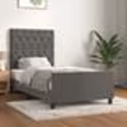 vidaXL Cadre de lit sans matelas gris foncé 80x200 cm velours - 80 x 200 cm