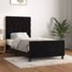 vidaXL Cadre de lit sans matelas noir 80x200 cm velours - 80 x 200 cm