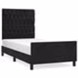 vidaXL Cadre de lit sans matelas noir 90x200 cm velours - 90 x 200 cm