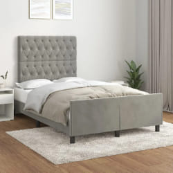 vidaXL - Cadre de lit 120x200 cm Gris clair