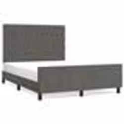 vidaXL Cadre de lit sans matelas gris foncé 140x200 cm velours - 140 x 200 cm