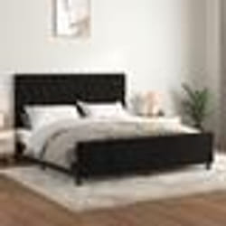 vidaXL Cadre de lit sans matelas noir 160x200 cm velours - 160 x 200 cm
