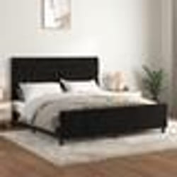 vidaXL Cadre de lit sans matelas noir velours - 180 x 200 cm