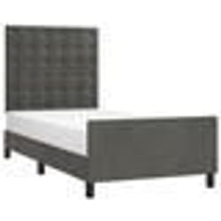 vidaXL Cadre de lit sans matelas gris foncé 80x200 cm velours - 80 x 200 cm