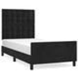 vidaXL Cadre de lit avec tête de lit Noir 90x190 cm Velours3125973