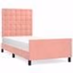 vidaXL Cadre de lit sans matelas rose 90x190 cm velours - 90 x 190 cm