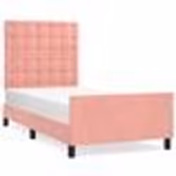 vidaXL Cadre de lit sans matelas rose 90x200 cm velours - 90 x 200 cm