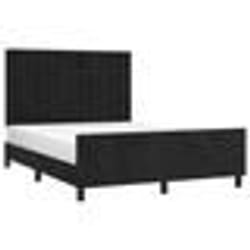 vidaXL Cadre de lit sans matelas noir 140x200 cm velours - 140 x 200 cm