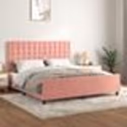 vidaXL Cadre de lit sans matelas rose velours - 180 x 200 cm