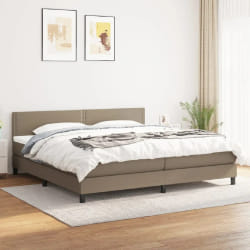 VidaXL Sommier à lattes 200x200 cm avec matelas - Taupe