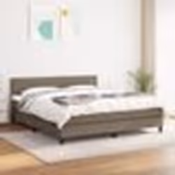 vidaXL Sommier à lattes de lit avec matelas Taupe 180x200 cm Tissu - 180 x 200 cm