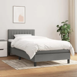 VIDAXL Sommier à lattes 90x190 cm - Gris foncé