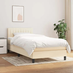 VidaXL Sommier Lit - Crème