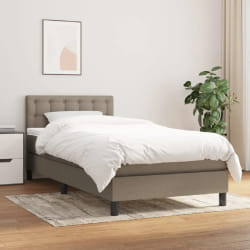 vidaXL Sommier à lattes 100x200 cm tissu - Taupe