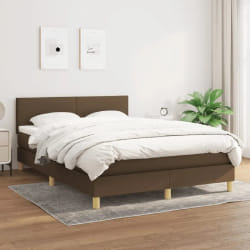 vidaXL Sommier à lattes avec matelas tissu