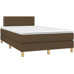 Vidaxl - Sommier À Lattes De Lit Avec Matelas Marron Foncé 120x200 Cm