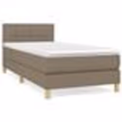VidaXL Lit à sommier tapissier avec matelas Taupe 90x200 cm Tissu - Modèle 3140589