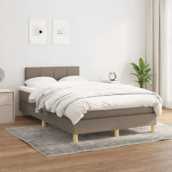 VIDAXL Sommier et Matelas Taupe - 120x200 cm