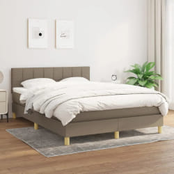 VIDAXL Sommier à lattes avec matelas - Taupe 140x200 cm