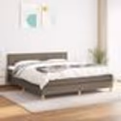 vidaXL Sommier à lattes de lit avec matelas Taupe 160x200 cm Tissu - 160 x 200 cm