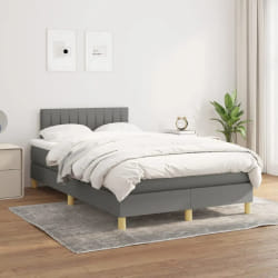 VIDAXL Sommier à lattes avec matelas - Gris foncé 120x200 cm