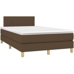 Vidaxl - Sommier À Lattes De Lit Avec Matelas Marron Foncé 120x200 Cm