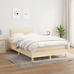 VIDAXL Sommier à lattes et matelas - Crème
