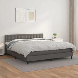 vidaXL Sommier à lattes - Gris 160x200 cm