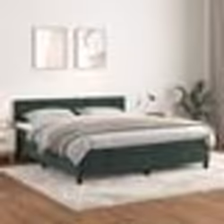 3141320 vidaXL Lit à sommier tapissier et matelas Vert foncé 180x200cm Velours