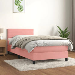 VIDAXL Sommier à lattes avec matelas 80x200 cm Rose