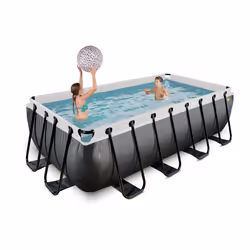 EXIT Piscine Black Leather 400x200x100cm avec pompe filtrante - noir - Vue supplémentaire 5