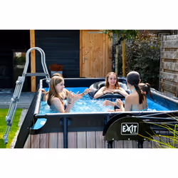 EXIT Piscine Black Leather 400x200x100cm avec pompe filtrante - noir - Vue supplémentaire 9