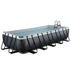 EXIT Piscine Black Leather 540x250x100cm avec pompe filtrante - noir