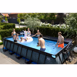 EXIT Piscine Black Leather 540x250x100cm avec pompe filtrante - noir - Vue supplémentaire 11