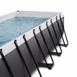 EXIT Piscine Black Leather 540x250x100cm avec pompe filtrante - noir