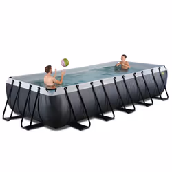 EXIT Piscine Black Leather 540x250x100cm avec pompe filtrante - noir - Vue supplémentaire 4