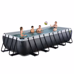 EXIT Piscine Black Leather 540x250x100cm avec pompe filtrante - noir - Vue supplémentaire 5