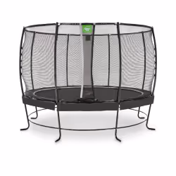 EXIT Trampoline Lotus Premium ø366cm - noir, Trampoline suspendu, Rond, 130 kg, 3 an(s), Filet de sécurité, Assemblage requis