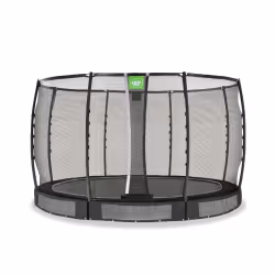 EXIT Trampoline enterré Allure Premium ø366cm - noir, Trampoline encastré, Rond, 130 kg, 3 an(s), Filet de sécurité, Assembla ...