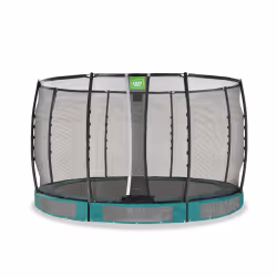 EXIT Trampoline enterré Allure Premium ø366cm - vert, Trampoline encastré, Rond, 130 kg, 3 an(s), Filet de sécurité, Assembla ...