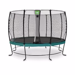 EXIT Trampoline Lotus Classic ø366cm - vert, Trampoline suspendu, Rond, 130 kg, 3 an(s), Filet de sécurité, Assemblage requis