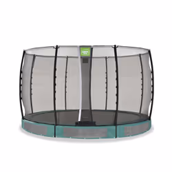 EXIT Trampoline enterré Allure Classic ø366cm - vert, Trampoline encastré, Rond, 130 kg, 3 an(s), Filet de sécurité, Assembla ...