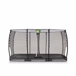 EXIT Trampoline enterré Allure Classic 214x366cm - noir, Trampoline encastré, Rectangulaire, 120 kg, 3 an(s), Filet de sécuri ...